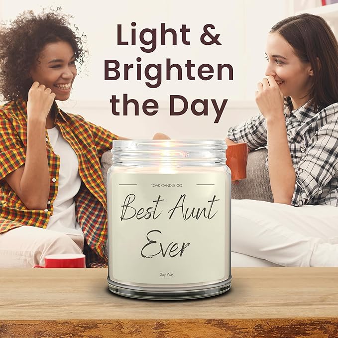 1OAK Vanilla Scented Candles - Aunt Candle - Best Aunt Gifts for Christmas from Niece, Nephew - Best Auntie Ever Gifts for Women-HomvellaHome