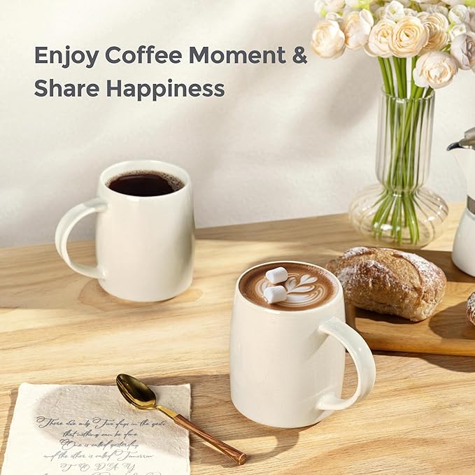 GBHOME Large Coffee Mugs Set of 4, 18oz Handmade Ceramic Coffee Mugs Set with Gradient color for Latte/Tea/Beer/Hot Cocoa, Dishwasher & Microwave Safe-HomvellaHome