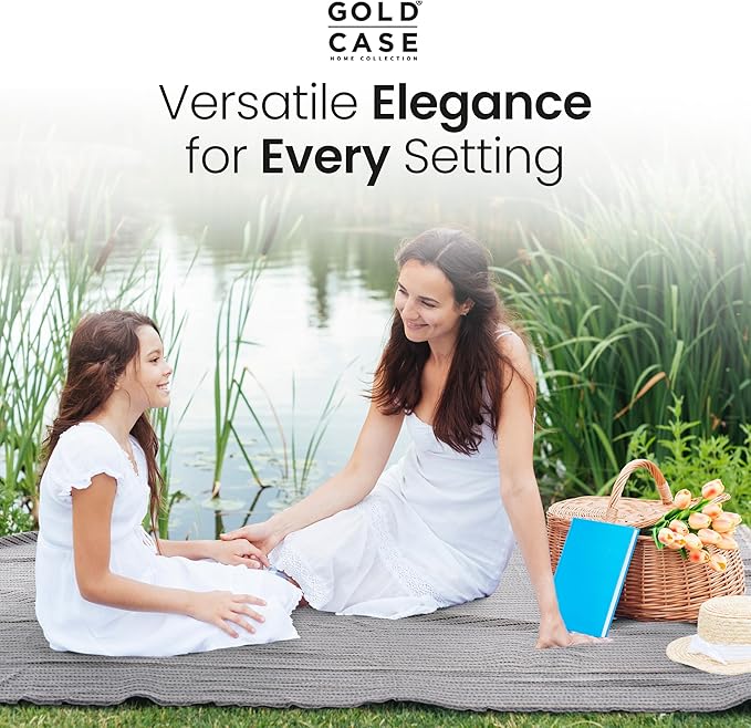 Gold Case Throw Blanket for Couch – 100% Recycled Turkish Cotton Blankets – Elegant Decorative Throw Blankets for Living Room Sofa – Woven Throws for Couch – Vintage Orange – 50x60 (Set of 2)-HomvellaHome