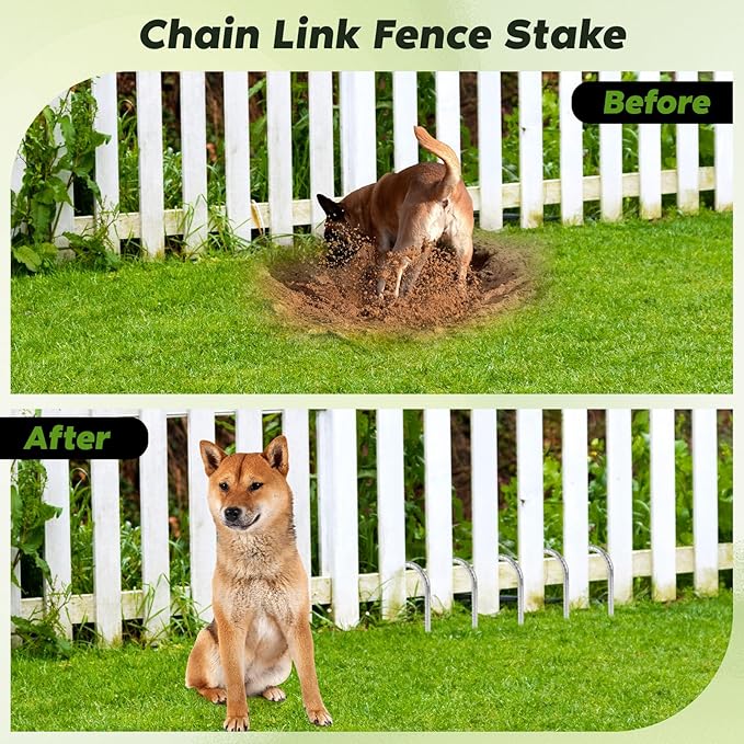 12 inches Tent Stakes Heavy Duty 34-Pack, 5/16" Diameter J Hook Fence Stakes Rebar Ground Stake for Inflatables, Tarp, Yard Lawn Outdoor Decoration-HomvellaHome