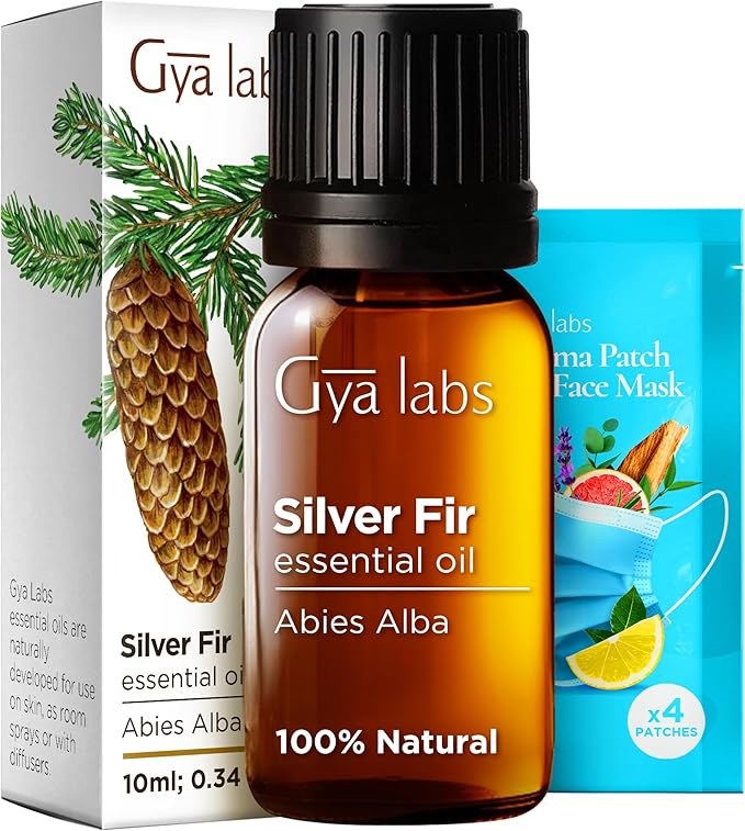 Gya Labs Silver Fir Essential Oil for Diffuser - 0.34 Fl Oz - 100% Pure Natural Silver Fir Oil for Skin, Hair, Aromatherapy & Candle Making Scent-HomvellaHome