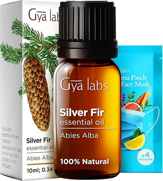 Gya Labs Silver Fir Essential Oil for Diffuser - 0.34 Fl Oz - 100% Pure Natural Silver Fir Oil for Skin, Hair, Aromatherapy & Candle Making Scent-HomvellaHome