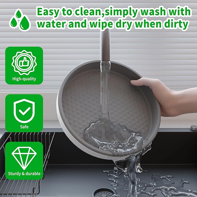 2 Pack 10 Inch Non-Skid Lazy Susan Turntable Organizers - Spinning Rack for Pantry Organization and Storage, Kitchen, Cabinet, Fridge, Bathroom Vanity, Countertop, Under Sink Organizing, Spice Rack-HomvellaHome