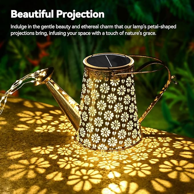 2 Pack Solar Watering Can with Lights,Solar Outdoor Garden Decor Waterproof Hanging Lantern Landscape Lights Outside Decorations for Yard Lawn Patio Gardening Gifts.-HomvellaHome