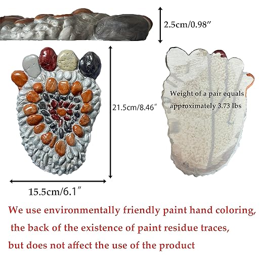 Garden Stepping Stones - Decorative Garden Stones for Patio, Deck, Garden or Sidewalk Faux Cobblestone Stepping Stones (Set of 2#A Small Size-HomvellaHome