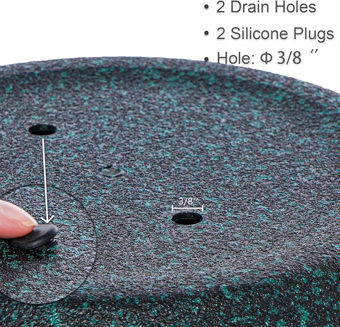 12 Inch 2 Pack Large Hanging Planters for Indoor Outdoor Plants, Plastic Hanging Basket Pots for House Plants Flowers, Black Speckles-HomvellaHome