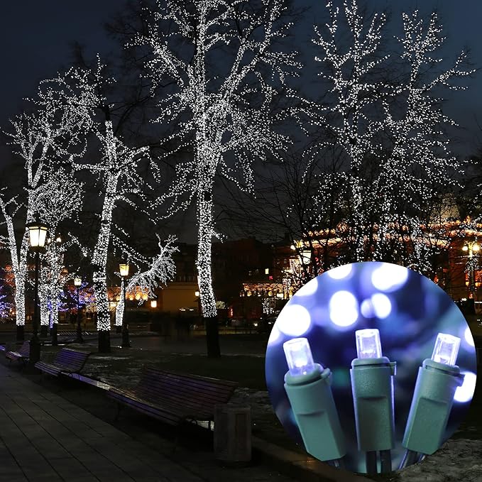 100 Count Cool White -String Lights - 21.6FT LED Christmas Lights, Mini led Lights for Indoor Outdoor Home Holiday Party Wedding Independence Day Decoration-HomvellaHome