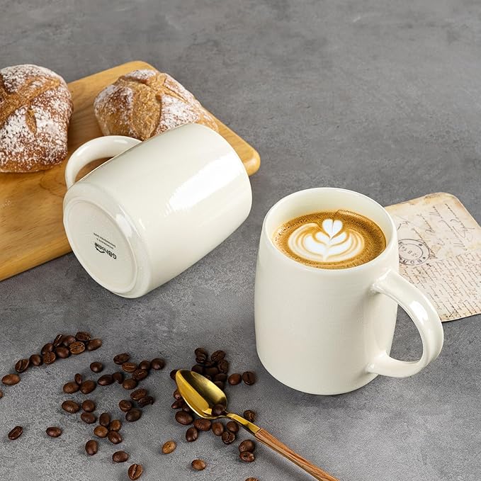 GBHOME Large Coffee Mugs Set of 4, 18oz Handmade Ceramic Coffee Mugs Set with Gradient color for Latte/Tea/Beer/Hot Cocoa, Dishwasher & Microwave Safe-HomvellaHome