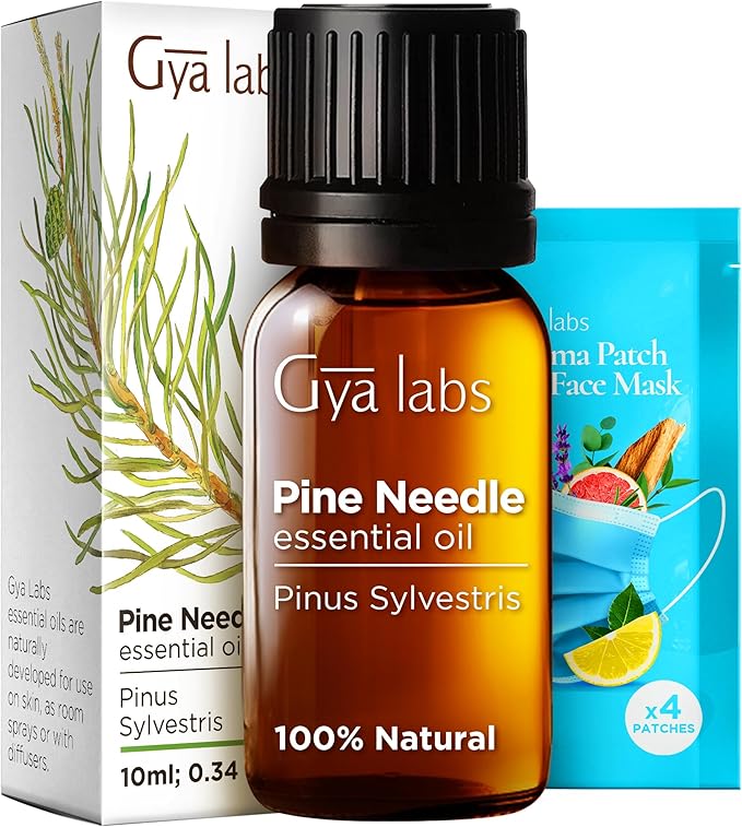 Gya Labs Pine Essential Oils for Diffuser - 0.34 Fl Oz - 100% Pure Natural Fall Pine Oil for Skin, Body Massages & Candle Making Scent-HomvellaHome