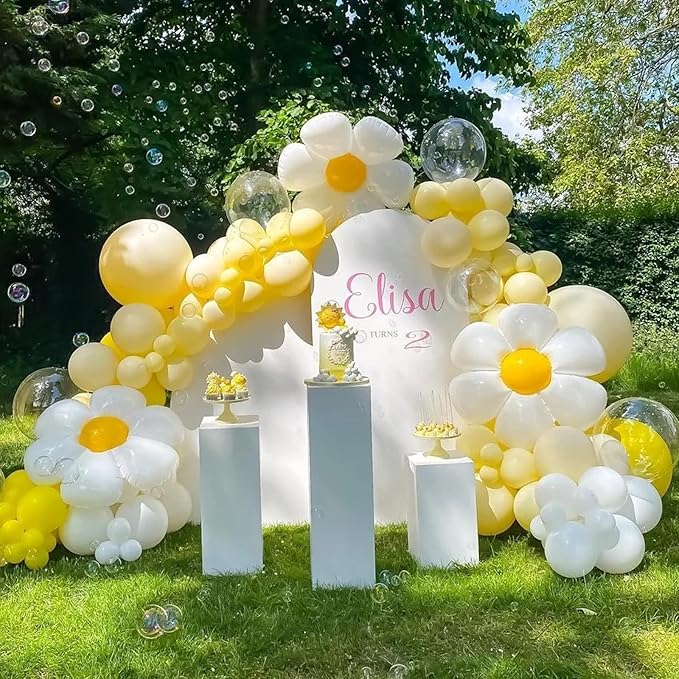 130pcs Mustard Yellow Balloons Different Sizes 18" 12" 10" 5" Lemon Yellow Latex Balloon Garland Arch Kit for Birthday Baby Shower Graduation Wedding Gender Reveal Party Decorations-HomvellaHome