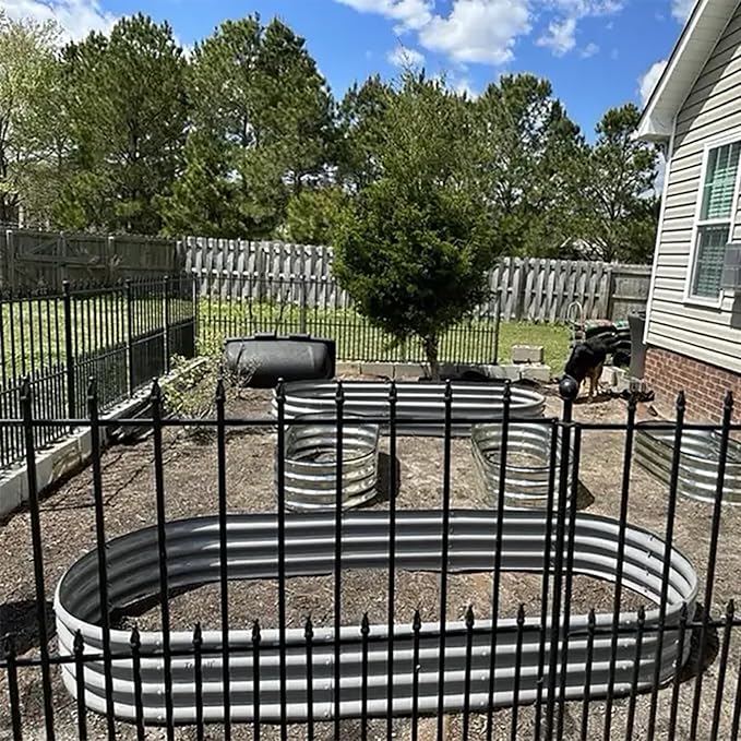 2 Pack 8x3x1FT Galvanized Raised Garden Bed Large Metal Planter Box Kit Elevated Raised Garden Planters for Outdoor Plants, Gray-HomvellaHome