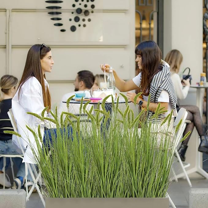 Green Onions Fake Plants,Artificial Plants Indoor, Fake Grass Decor Green Plant Fake Outdoor Flowers Fake Succulents,Artificial Tall Grass Plants with Pots House Decorative (47" 1 Pack)-HomvellaHome