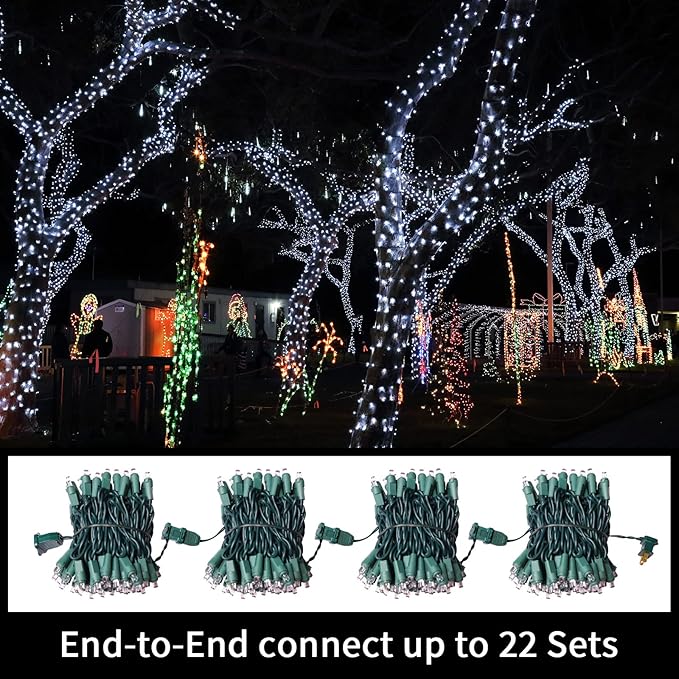 100 Count Cool White -String Lights - 21.6FT LED Christmas Lights, Mini led Lights for Indoor Outdoor Home Holiday Party Wedding Independence Day Decoration-HomvellaHome