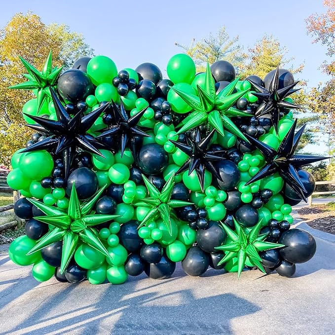 130pcs Green Balloons Different Sizes 18" 12" 10" 5" Party Latex Balloons for Birthday Dinosaur Baby Shower St. Patrick's Day Summer Jungle Forest Safari Party Decorations-HomvellaHome