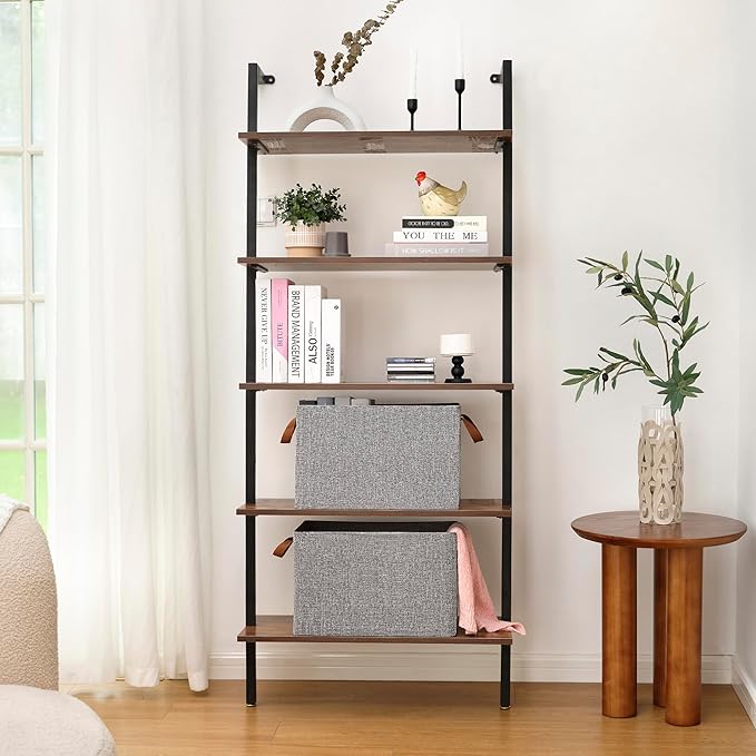 GRANNY SAYS Closet Storage Baskets, Collapsible Fabric Storage Bins with Metal Frame, Clothes Organizer Bins, Extra Large Baskets for Shelves, Gray, 4-Pack-HomvellaHome