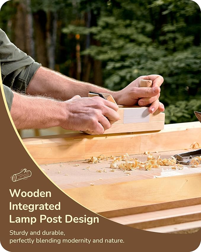 EDISHINE Wood Floor Lamp, Upgraded Dual-Sided Lighting, Minimalist Floor Lamps for Living Room, Corner Floor Lamp with Remote/Foot Control, 7CCT & Dimmable Corner Lamp for Bedroom, Office, Walnut Wood-HomvellaHome