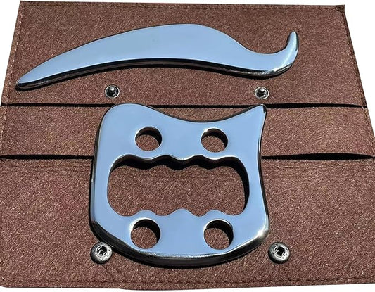 Gua sha Tool gua sha Stainless Steel iastm Tool Gussha Massage Tool Muscle Scraping Tool for Soft Tissue Therapy and Reduce Arms,Back, Legs, Neck Muscle Pain(DN)………-HomvellaHome