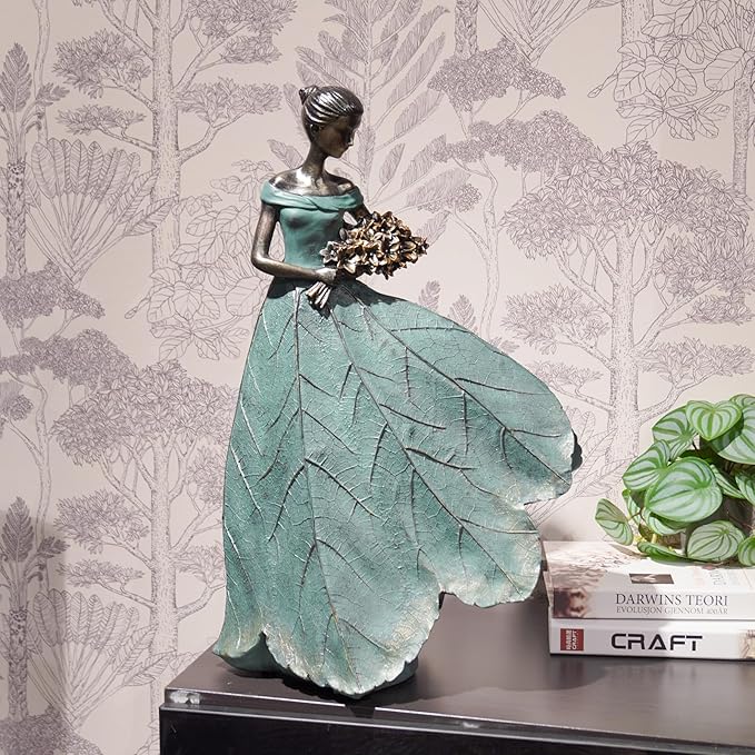 Guichifun Fairy Statue Collection Home Decoration - 22IN Leaf Angel Girls Resin Large Home Decor for Outside or Inside Rustic Garden Outdoor Yard Fantasy Figurines Gift 13.75 x 8.75 x 22 Inch-HomvellaHome