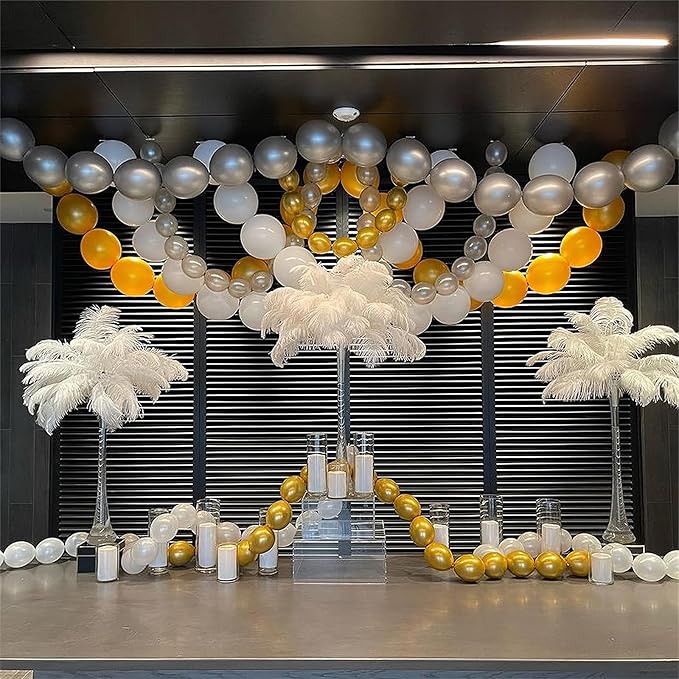 Gold Quick Link Balloons, 60PCS Linking for Balloon Wall Arch Chains, 6inch Linkable for Wedding Birthday Baby Shower Engagement Graduation Party Decorations-HomvellaHome