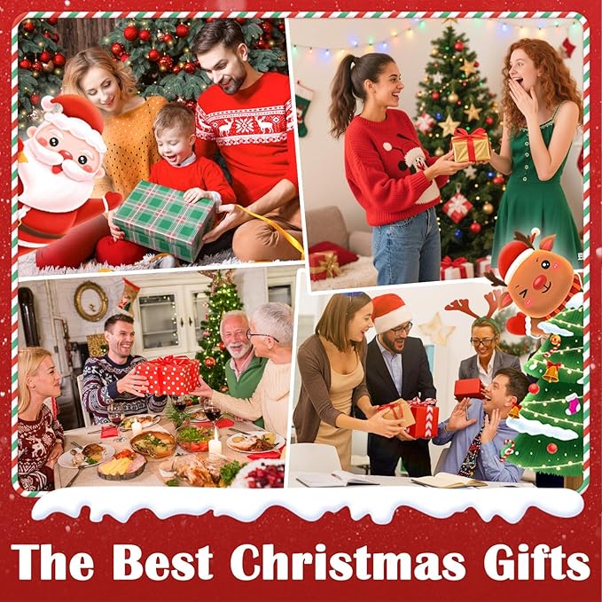 Gnome Snow Globe Candle Christmas Decorations Gifts Auto Snowfall Glitter Music Collection with 6H Timer USB/Battery Powered 9.7 inch-HomvellaHome