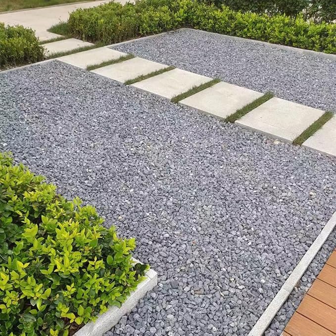 10LB Succulent and Cactus Gravel, 1/5 Inch Natural Decorative Polished Pebbles for Landscaping, Grey River Rocks for Plants, Vases, Aquariums, Terrarium and Outdoor Gardening-HomvellaHome