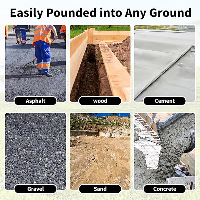 16 Inch Rebar Stakes (20 Pack) 1/2 Inch Diameter Galvanized Steel Ground Anchors Heavy Duty Anchoring Spikes for Speed Bump, Parking Curb and Tent-HomvellaHome