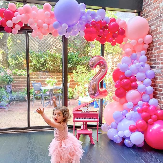 130pcs Pink Balloons Different Sizes 18" 12" 10" 5" Party Latex Balloons for Birthday Baby Shower Wedding Anniversary Princess Theme Party Decorations-HomvellaHome