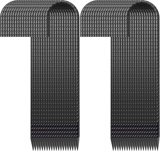 16" Ground Rebar Stakes Heavy Duty J Hook Ground Anchors, 5/16 inch Curved Steel Tent Stakes Anti Rust Steel Ground Stakes for Chain Link Wire Fencing, Pack of 40, Black-HomvellaHome