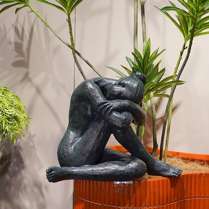 Guichifun Yoga Dancer Statue Home Decoration - Resin Sculpture Modern Creative Home Ballet Thinker Dancers Handicrafts Art Ware Home Décor Office Room Ornament Gifts 13.5 x 9.5 x 11.25 Inch-HomvellaHome