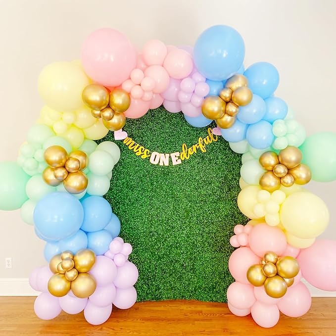 130pcs Pastel Balloons Different Sizes 18" 12" 10" 5" Macaron Latex Balloon Garland Arch Kit for Birthday Easter Baby Shower Graduation Wedding Gender Reveal Anniversary Party Decorations-HomvellaHome