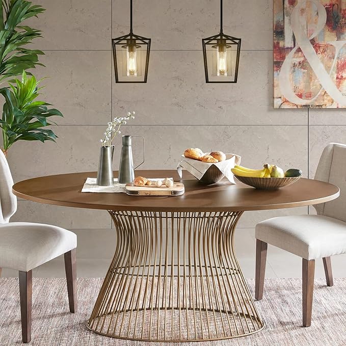 1-Light Black Pendant Light Fixture Farmhouse Iron Cage Metal Pendant Light Lantern Hanging Light Fixtures with Clear Glass Shade for Kitchen Island, Entryway, Dining Room, Hallway 5.9*5.9*8.27IN-HomvellaHome