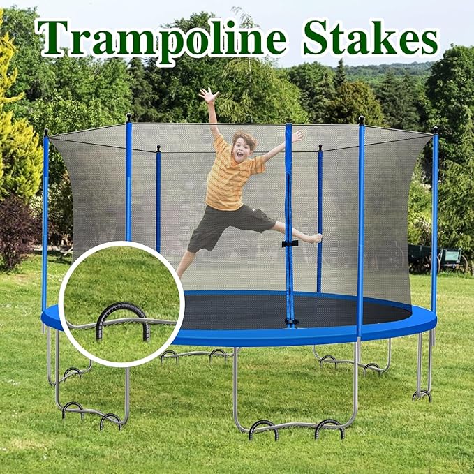 12 Inch Rebar Stakes 50 Pack J Hook Ground Stakes Heavy Duty Chain Link Fence Stakes Galvanized Anchors Metal Tent Stakes for Wire Fencing Concrete Forming Trampolines Camping Canopies Shed Swing-HomvellaHome