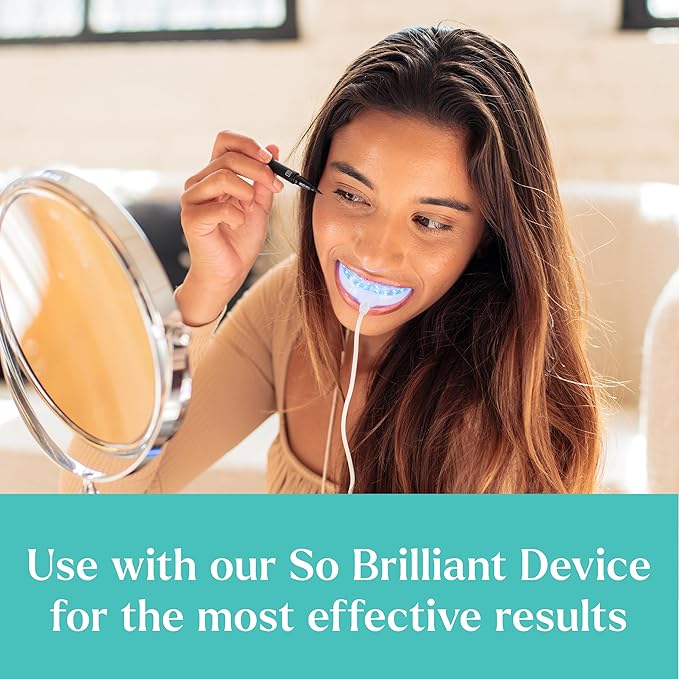 GLO Science Teeth Whitening Gel Pods – Safe, Effective Tooth Whitener with Silicon Brush, 6% Hydrogen Peroxide – Fastest Way to Whiter Teeth, Sensitivity Free – Gingermint Flavor (Pack of 5)-HomvellaHome