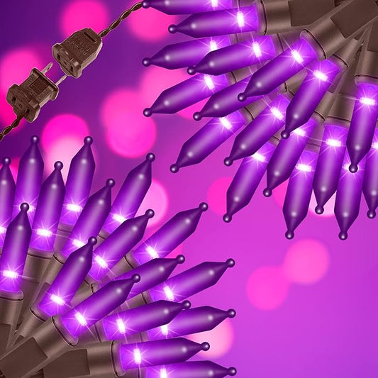 150LIGHTS Purple Extra-Bright with End Connectors Halloween Decorative Lights 9.72m UL Certified Mini String Light Set Waterproof for Halloween Home Garden Christmas Tree Party Patio Wedding-HomvellaHome
