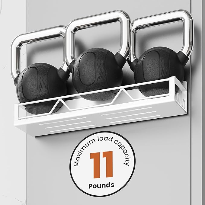 16.9 Inch Wide Large Capacity Magnetic Spice Rack for Refrigerator, 4 Pack Metal Fridge Shelf, White-HomvellaHome
