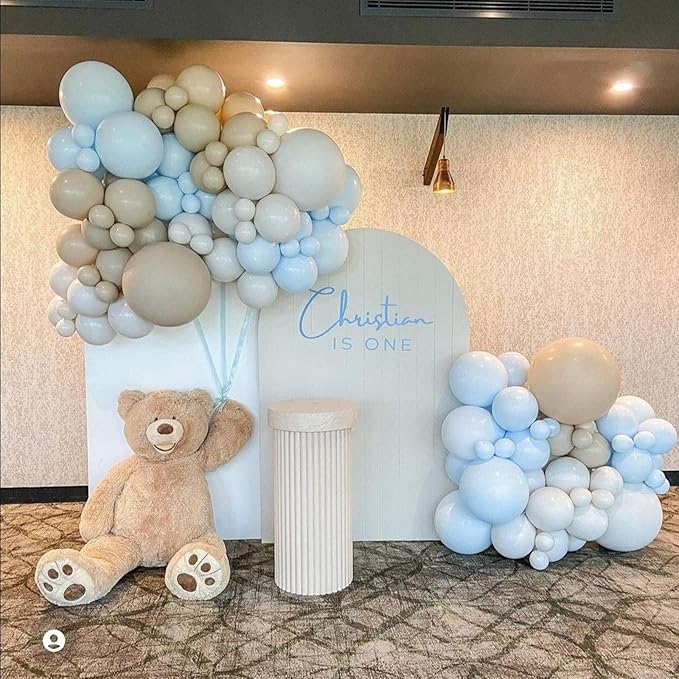 130pcs Light Blue Balloons Different Sizes 18" 12" 10" 5" Baby Blue Balloons for Boys Girls Birthday Baby Shower Gender Reveal Wedding Children's Day Decorations-HomvellaHome
