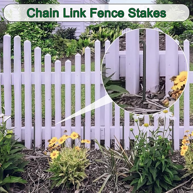 18 Inch Steel J Hook Rebar Ground Stakes 16 Pack 1/2 Inch Diameter Fence Stakes for Wire Fencing with Chisel Point End Metal Tent Stakes Heavy Duty for Outdoor Camping, Black-HomvellaHome