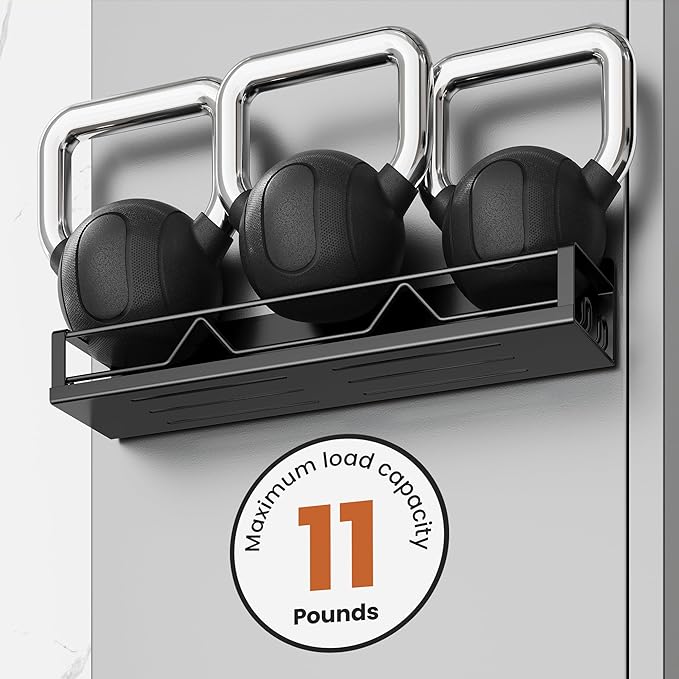 16.9 Inch Wide Large Capacity Magnetic Spice Rack for Refrigerator, 4 Pack Metal Fridge Shelf, Black-HomvellaHome