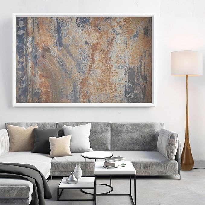 GLOBE Electric Novogratz x Harrington 65" Floor Lamp, 2-Tone Faux Wood Base, White Fabric Shade, Socket Rotary Switch 67225-HomvellaHome