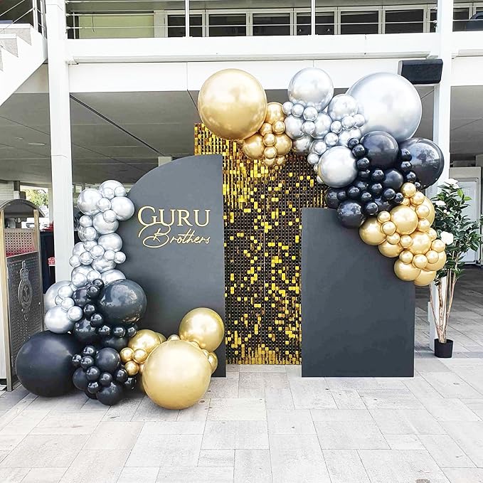 130pcs Metallic Silver Balloons Different Sizes 18" 12" 10" 5" Chrome Silver Balloon Garland Arch Kit for Graduation Birthday Baby Shower Wedding Anniversary New Year Party Decorations-HomvellaHome