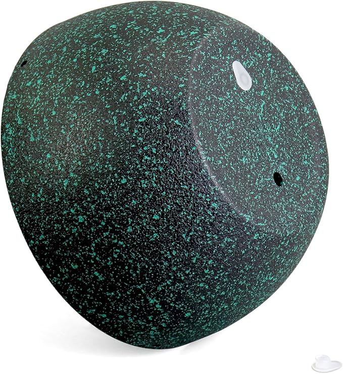 12 inch Large Hanging Planters for Indoor Outdoor Plants, 2 Pack Hanging Flower Pots with Drainage Holes and Chain, Plastic Hanging Baskets for House Plants, Black with Green Speckles-HomvellaHome