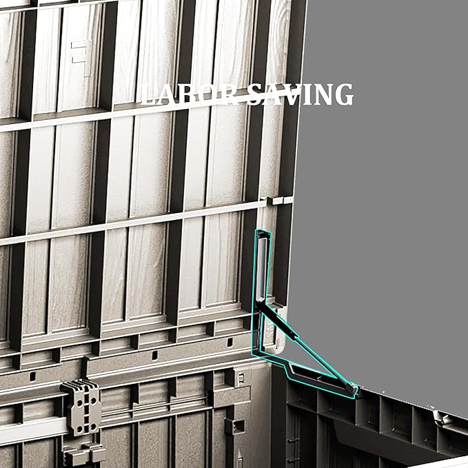 100 Gallon Double-Wall Resin Deck Box - Lockable Waterproof Outdoor Storage Box, 1000lbs Capacity & Doubles as Seating for Patio Furniture - Garden Tools, Pool Accessories (Brown)-HomvellaHome