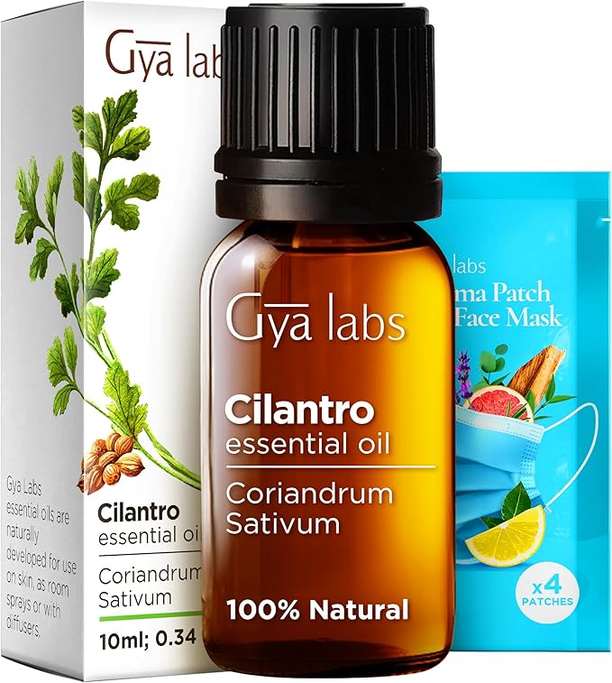 Gya Labs Cilantro Essential Oil for Diffusers - 0.34 Fl Oz - 100% Natural Cilantro Oil for for Skin, Massage, Aromatherapy & Candle Making Scent-HomvellaHome