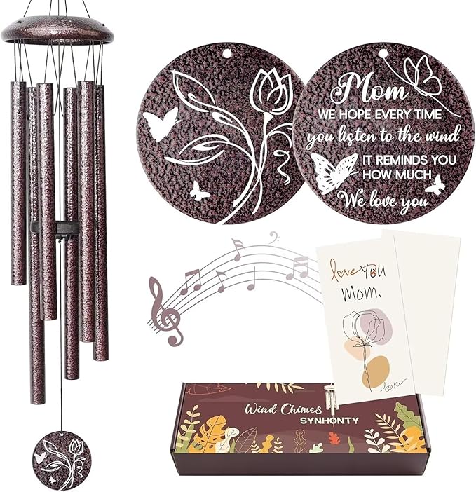 Gifts for Mom, 25''Wind Chimes, Mother Birthday Gifts for mom from Daughter Son, Mothers Day, Thanksgiving, Christmas Day Gift Ideas for Love Rreminder-HomvellaHome