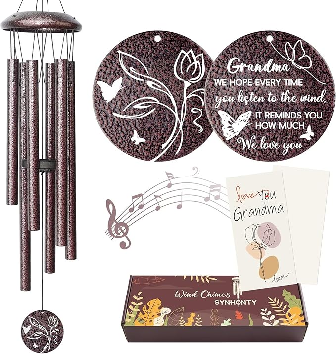 Gifts for Grandma, 25''Wind Chimes, Grandma Birthday Gifts for Grandmother from Granddaughter Grandson Grandkids, Mothers Day, Thanksgiving, Christmas Day Gift Ideas for Love Rreminder-HomvellaHome