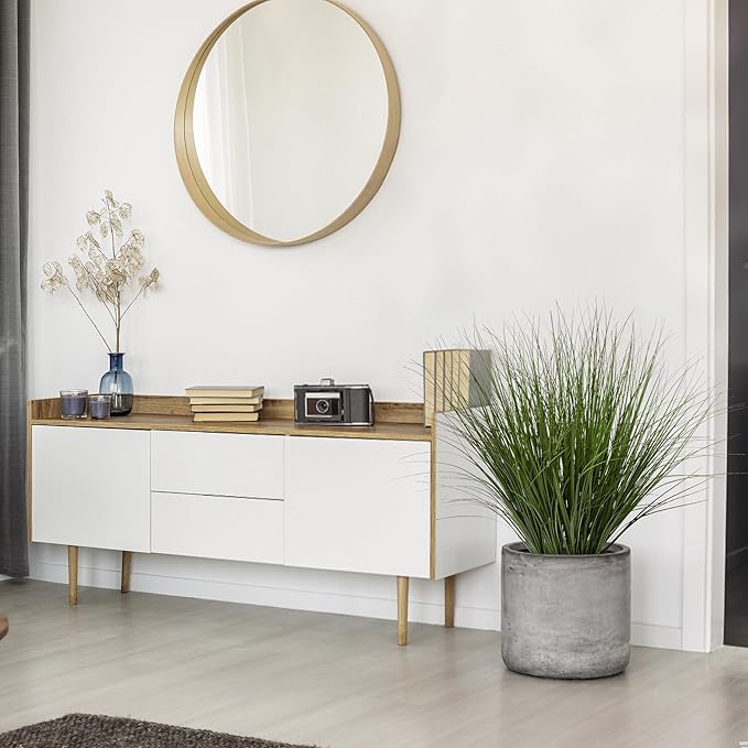 12PCS Fake Plants Artificial Wheat Grass Greenery Plastic Plants Fake Grass Artificial Plants for Outdoor Decor Artificial Grass Plant with Greenery Stems for Indoor Home Decoration 26.4"-HomvellaHome