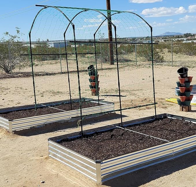 12x2x1.5ft Galvanized Raised Garden Bed,Outdoor Planter Box Metal Patio Kit Planting Bed for Vegetables Flowers Herb,Silver-HomvellaHome