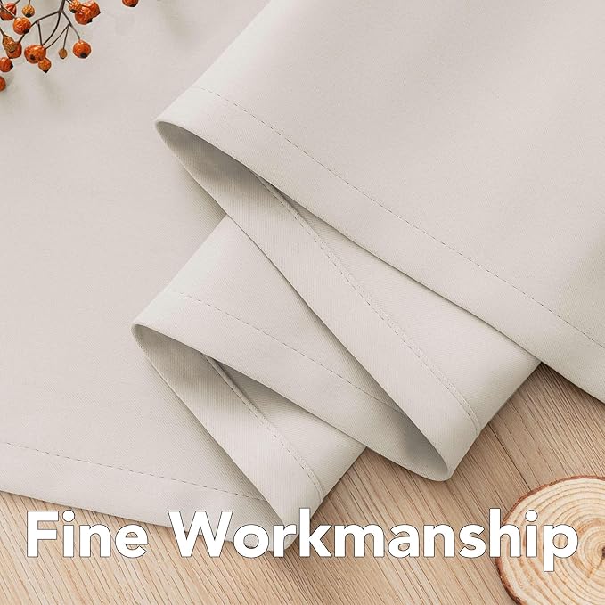 H.VERSAILTEX Blackout Curtains for Bedroom Thermal Insulated Room Darkening Living Room Curtains 84 Inch Long Grommet Privacy Protection Window Curtain Panels/Drapes for Nursery, 2 Panels, Fog-HomvellaHome