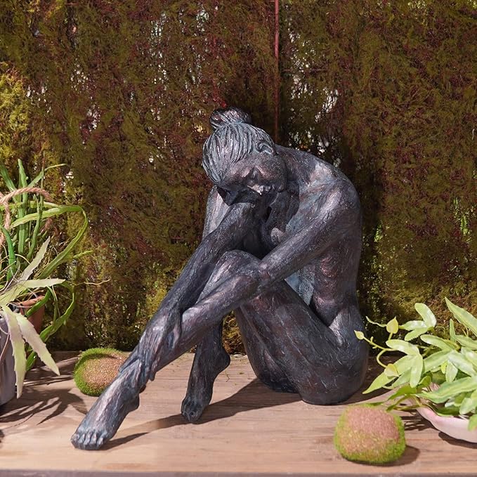 Guichifun Yoga Dancer Statue Home Decoration - Resin Bronze Sculpture Modern Creative Home Garden Statue Handicrafts Art Ware Home Décor Office Room or Outdoor Garden Gifts 16.3 x 7.15 x 13.9 Inch-HomvellaHome