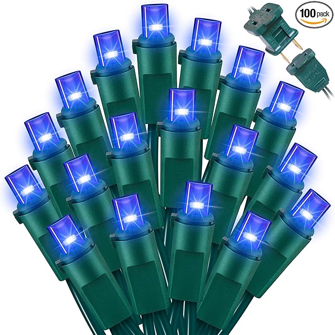100 Count Blue - String Lights - 21.6FT LED Christmas Lights, Mini led Lights for Indoor Outdoor Home Holiday Party Wedding Independence Day Decoration-HomvellaHome